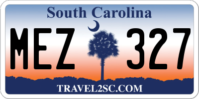 SC license plate MEZ327