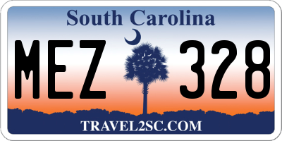 SC license plate MEZ328