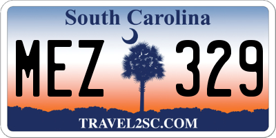 SC license plate MEZ329