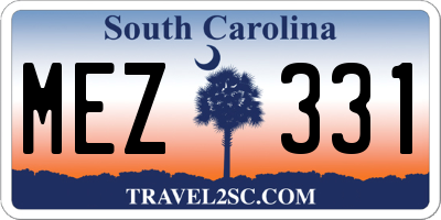 SC license plate MEZ331