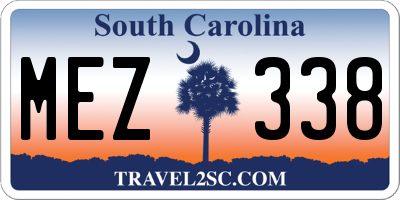 SC license plate MEZ338
