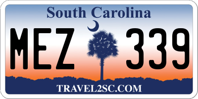 SC license plate MEZ339