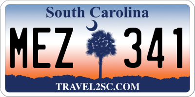SC license plate MEZ341