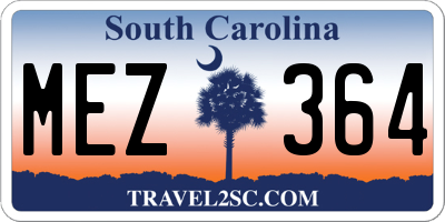 SC license plate MEZ364
