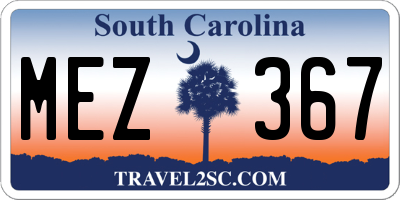 SC license plate MEZ367