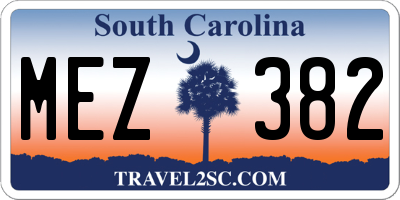 SC license plate MEZ382