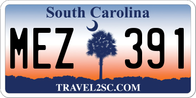 SC license plate MEZ391