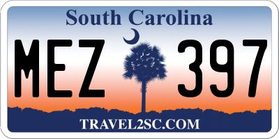 SC license plate MEZ397