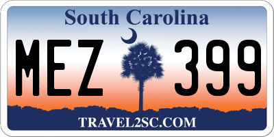 SC license plate MEZ399