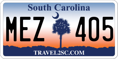 SC license plate MEZ405