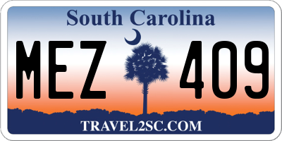 SC license plate MEZ409