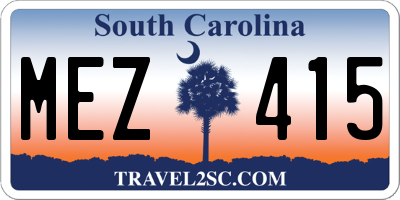 SC license plate MEZ415