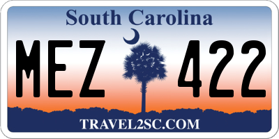SC license plate MEZ422