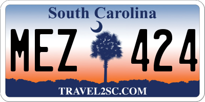 SC license plate MEZ424