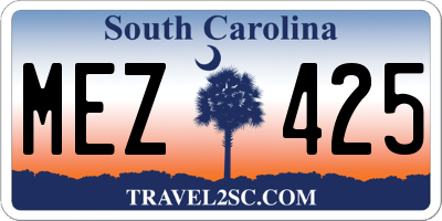 SC license plate MEZ425