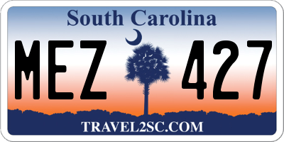 SC license plate MEZ427