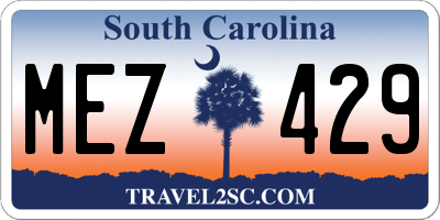 SC license plate MEZ429