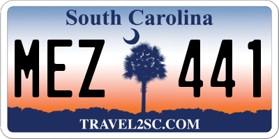 SC license plate MEZ441