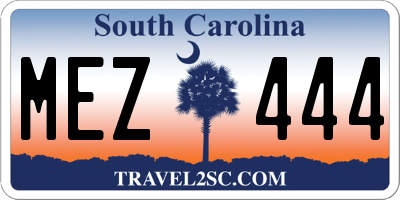 SC license plate MEZ444