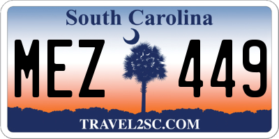 SC license plate MEZ449