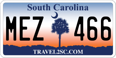 SC license plate MEZ466