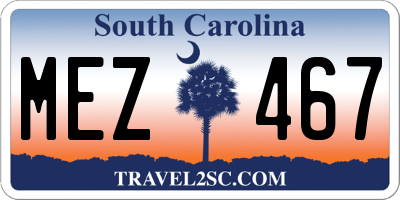 SC license plate MEZ467