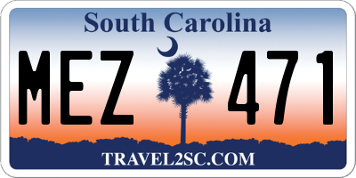 SC license plate MEZ471