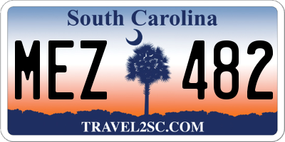 SC license plate MEZ482
