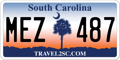 SC license plate MEZ487
