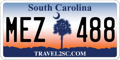 SC license plate MEZ488