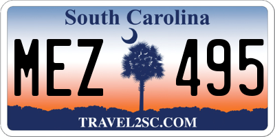 SC license plate MEZ495