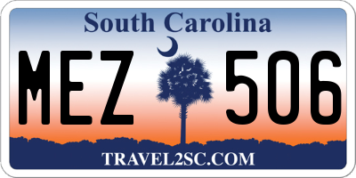SC license plate MEZ506