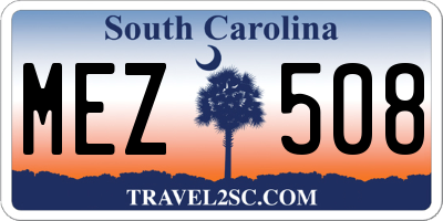 SC license plate MEZ508