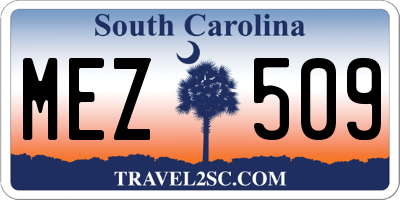 SC license plate MEZ509