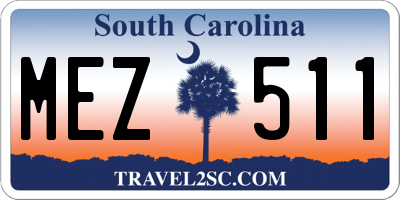 SC license plate MEZ511