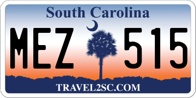 SC license plate MEZ515