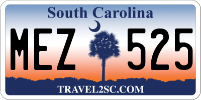 SC license plate MEZ525