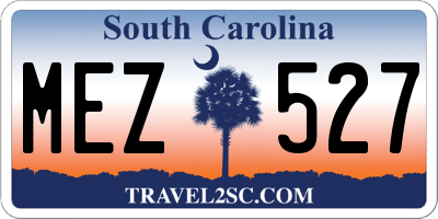 SC license plate MEZ527