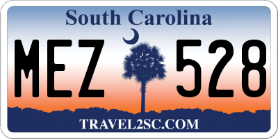 SC license plate MEZ528