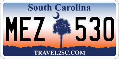SC license plate MEZ530