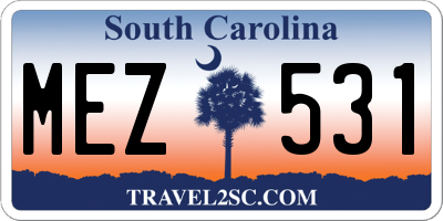 SC license plate MEZ531