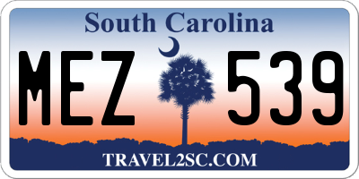 SC license plate MEZ539