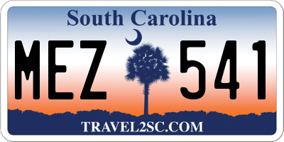 SC license plate MEZ541