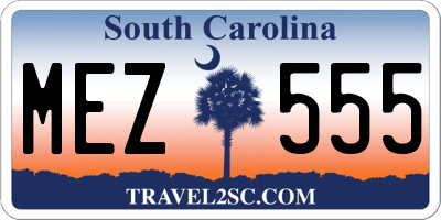 SC license plate MEZ555