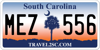 SC license plate MEZ556