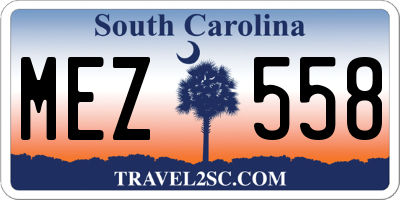 SC license plate MEZ558
