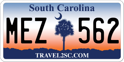 SC license plate MEZ562