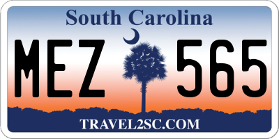 SC license plate MEZ565
