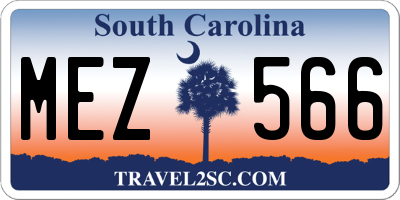 SC license plate MEZ566