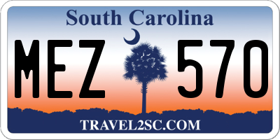 SC license plate MEZ570